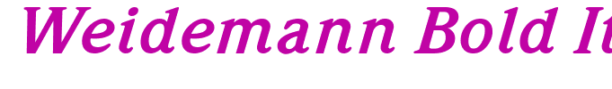 Weidemann Bold Italic(1)